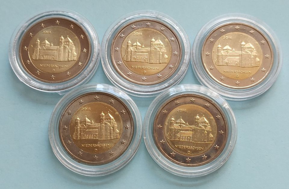 Deutschland Gedenkmünzen 5 X 2€, ADFGJ 2014 Niedersachsen in Nienberge