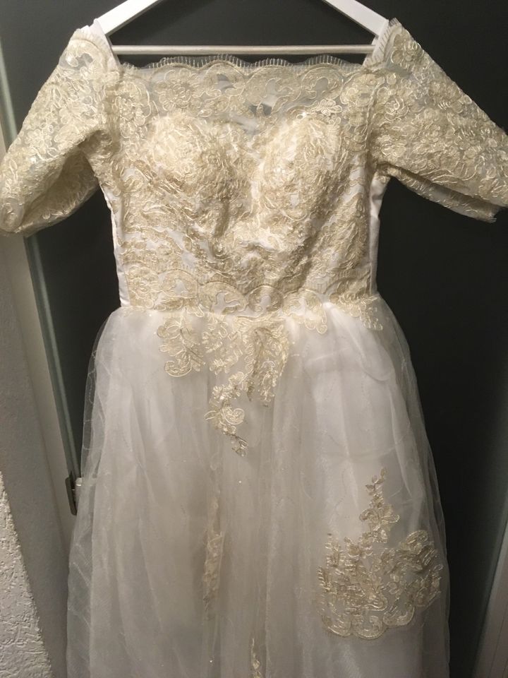 Brautkleid , Hochzeitskleid Gr. 38 Abendkleid,  weiß/champagner in Düren