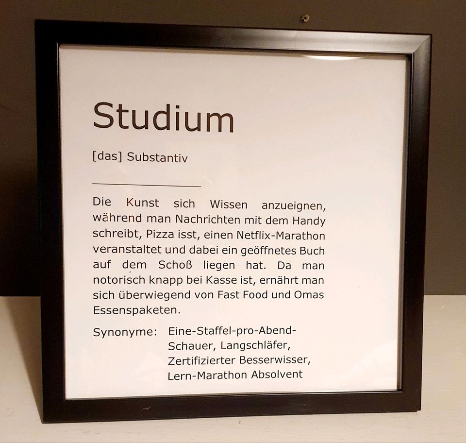 Definition im Rahmen, 18x18 cm, verschiedene Farben und Varianten in  Nordrhein-Westfalen - Marienmünster | eBay Kleinanzeigen ist jetzt  Kleinanzeigen