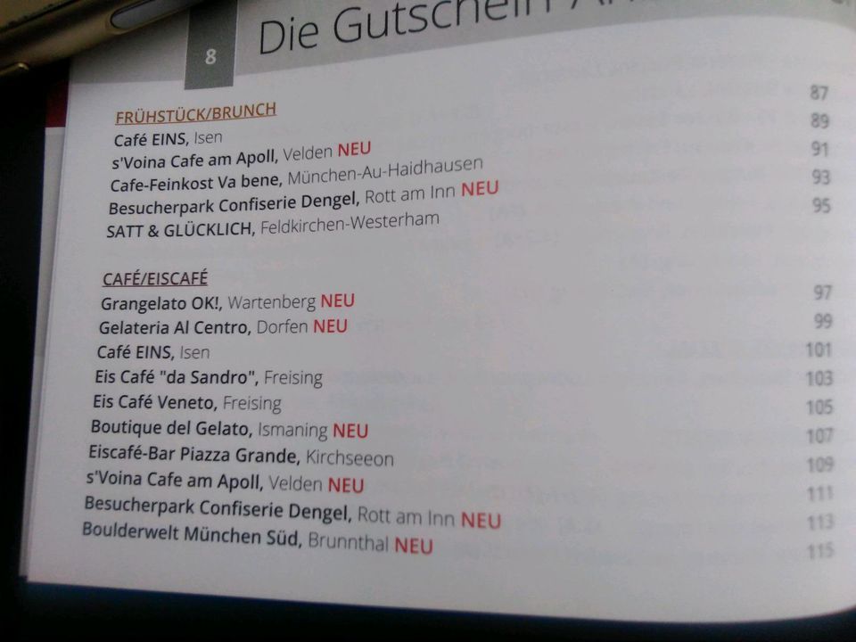 Gutscheinbuch/ Schlemmerblock in Bruckmühl