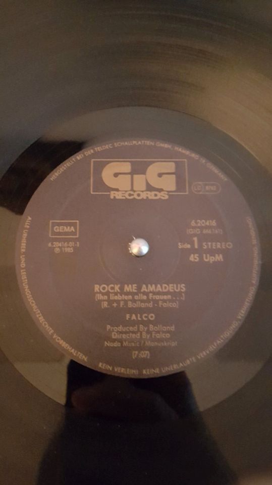 FALCO - ROCK ME AMADEUS 12`MAXI SINGLE Plattenauflösung in Hamburg