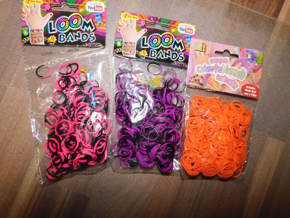 3 Tüten Loom Bands, Neu in Todesfelde