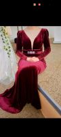 Elegantes Abendkleid Samt Bordeaux Nordrhein-Westfalen - Herten Vorschau