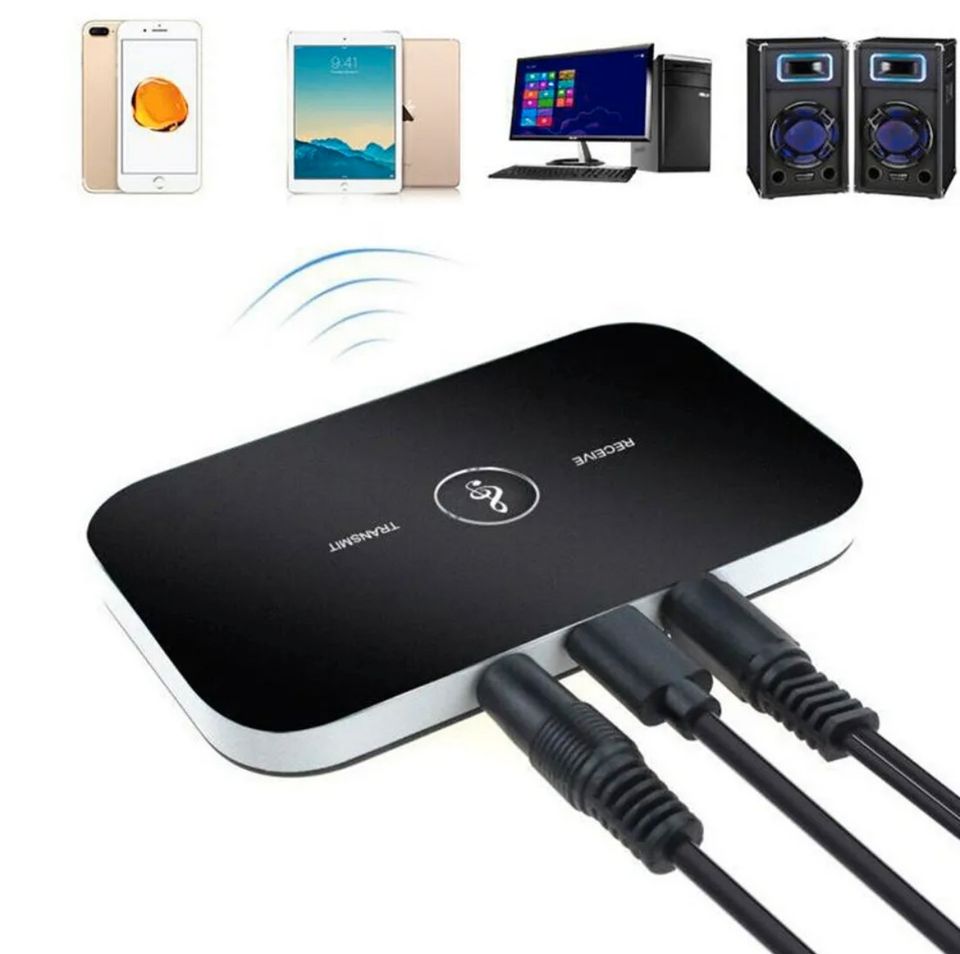 Bluetooth 5.0 Transmitter Empfänger Sender 2in1 Aux Audio Adapter TV  Kopfhörer