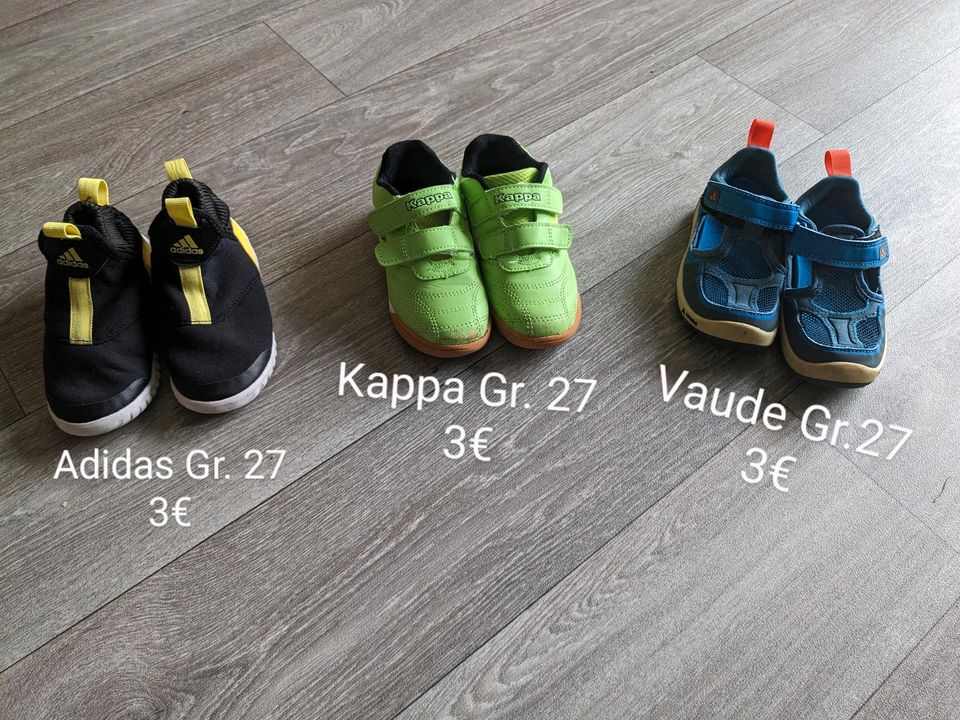 Schuhe Jungs Gr. 27 Adidas , Kappa, Vaude in Upgant-Schott