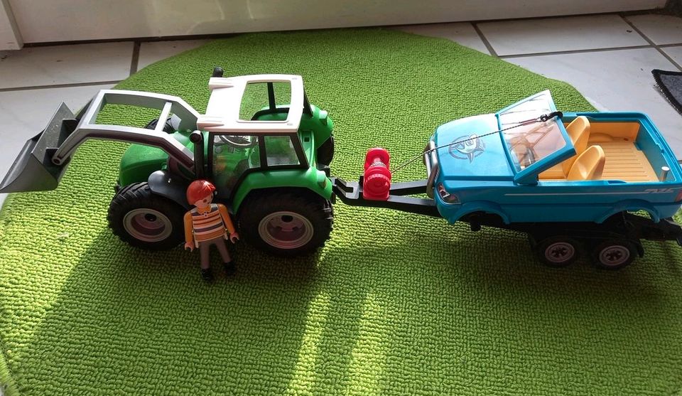 Playmobil Traktor  mit Anhänger Seilwinde in Hagen