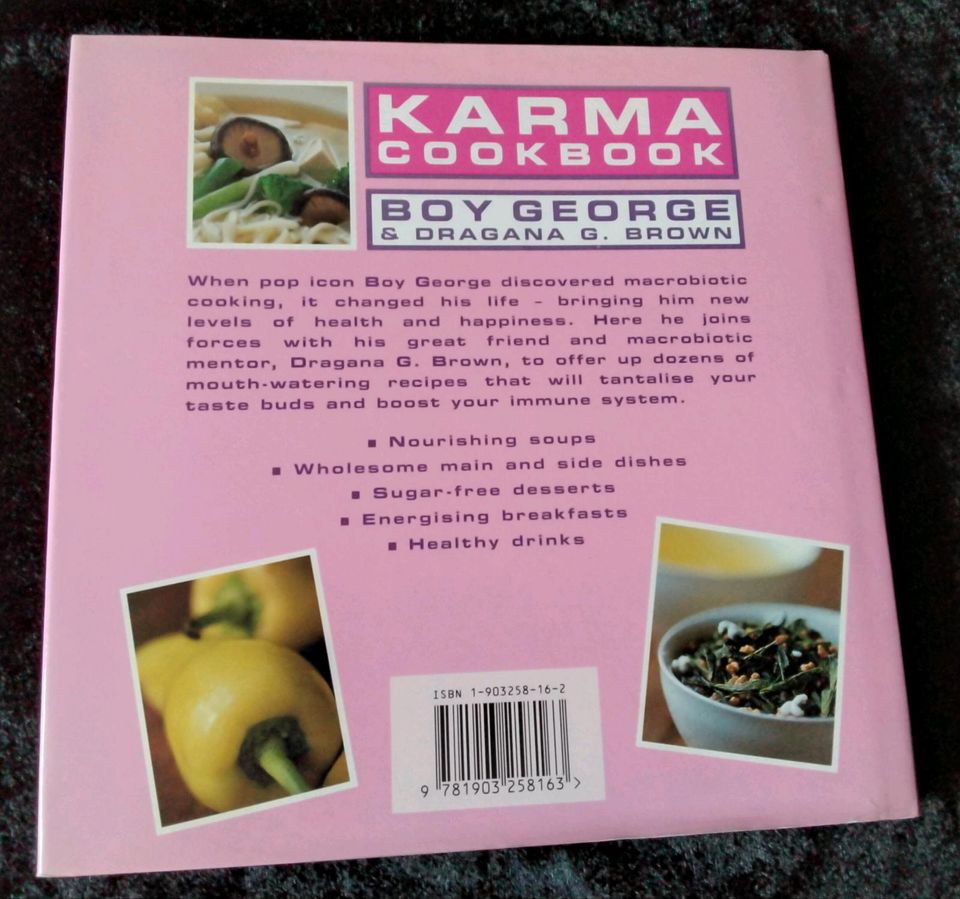 BOY GEORGE - 'Karma Cookbook' (Kochbuch) aus UK - neuwertig  - in Hannover