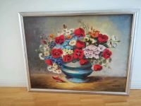 Ölbild Gemälde Mohnblumen Blumen in Vase groß 70er Vintage Baden-Württemberg - Lörrach Vorschau