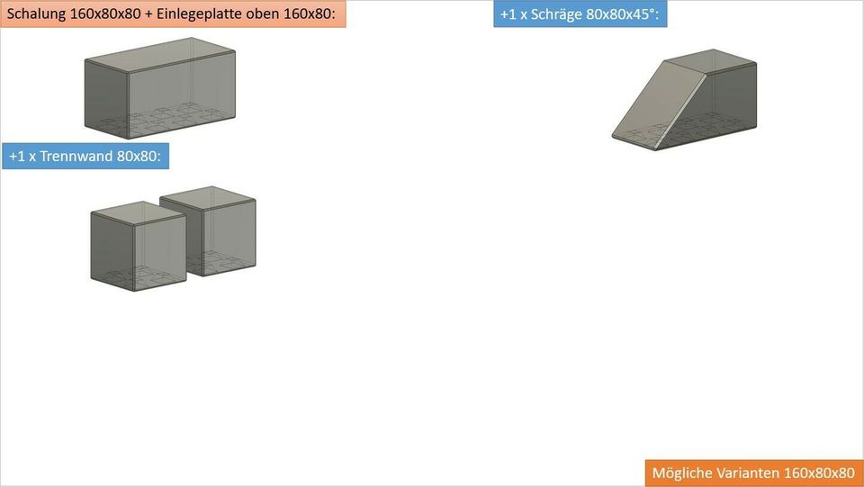 Bausatz Betonblockschalung, Betonblock, Legostein 160x80x80 in Moosthenning