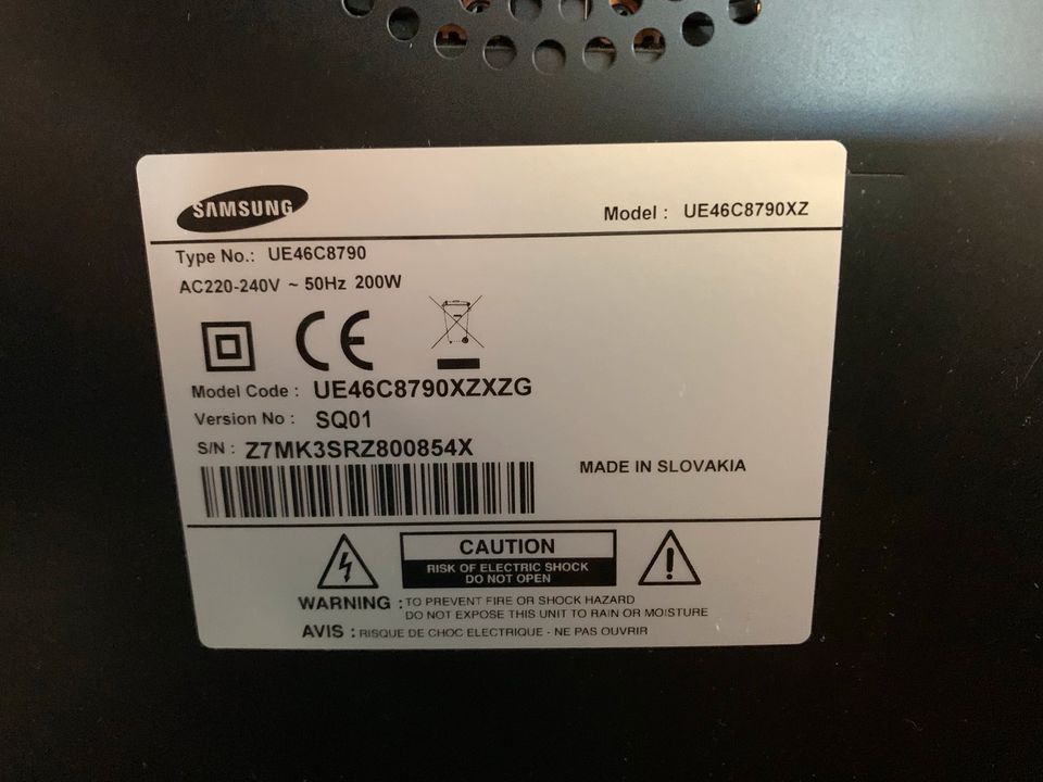 Samsung UE46c8790 LED TV defekt in Vaihingen an der Enz
