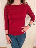 Hübsches Spitzen Shirt weinrot Gina Gr. 38 dünner Pulli Baden-Württemberg - Göppingen Vorschau