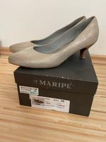 Maripe Pumps beige gold Gr. 39 Hochzeit Standesamt Hessen - Bruchköbel Vorschau
