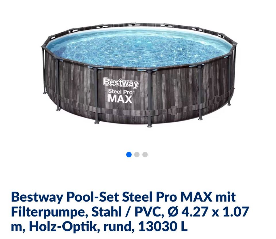 Bestway Steel Pro Max Pool 2023 mit Zubehör, 4,27 x 1,07m in St. Leon-Rot