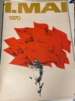 altes DDR Poster Plakat 1.Mai 1970 Ostalgie Rostock - Stadtmitte Vorschau