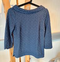 Boden Jacquard Oberteil, Gr. 34-36, blau gemustert Brandenburg - Jacobsdorf  Vorschau
