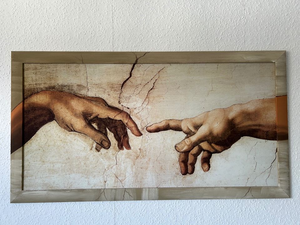 Wandbild Hände, von Michelangelo in Hamburg