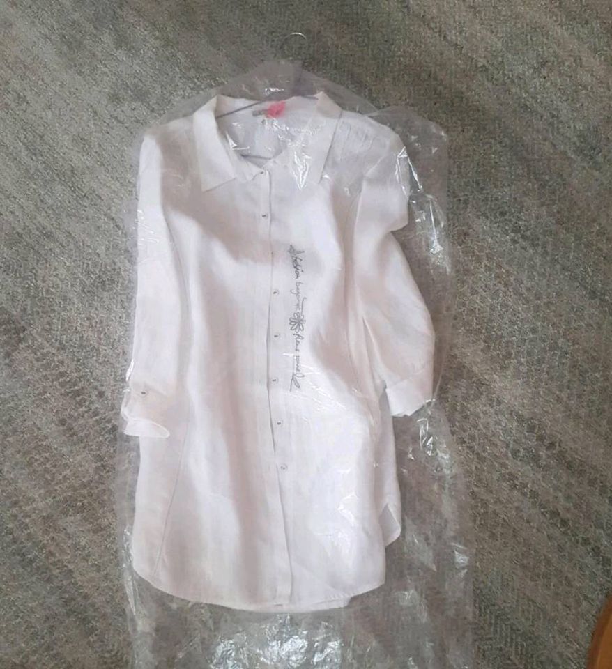 Longbluse weiß, mit elastischen Einsätzen in Taille in Sachsen - Netzschkau  | eBay Kleinanzeigen ist jetzt Kleinanzeigen