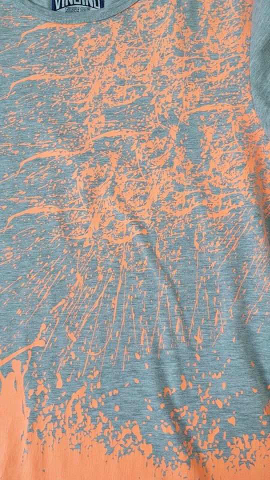 Vingino T-Shirt HELBO  Gr. 176/16 grau-orange in Leipzig
