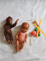 DDR Babyrassel Puppe Affe Stofftier Spielzeug Chemnitz - Schönau Vorschau