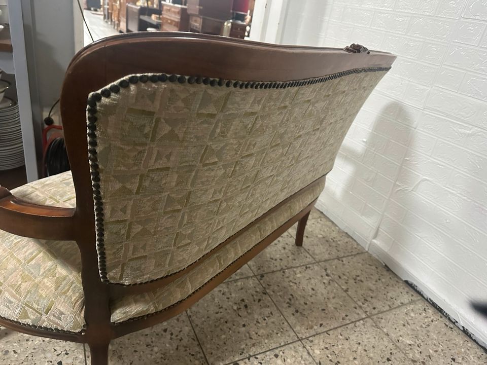 3tlg Sofa bank sessel stuhl Chippendale garnitur vintage barock in Rodenberg