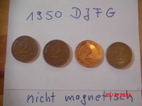 2 Pfennigstücke DJGF von 1950 nicht magnetisch Rheinland-Pfalz - Weitefeld Vorschau