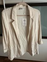 Only Leinen Blazer beige Creme Linen Hessen - Münster Vorschau