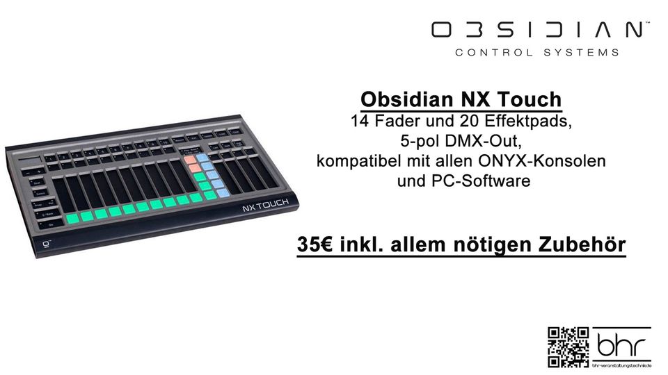 Vermietung Obsidian NX Touch Lichtpult mieten in Herne