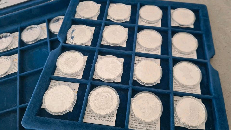 38 Deutsche 10 Euro Gedenkmünzen Polierte Platte PP versilbert in Rudersberg