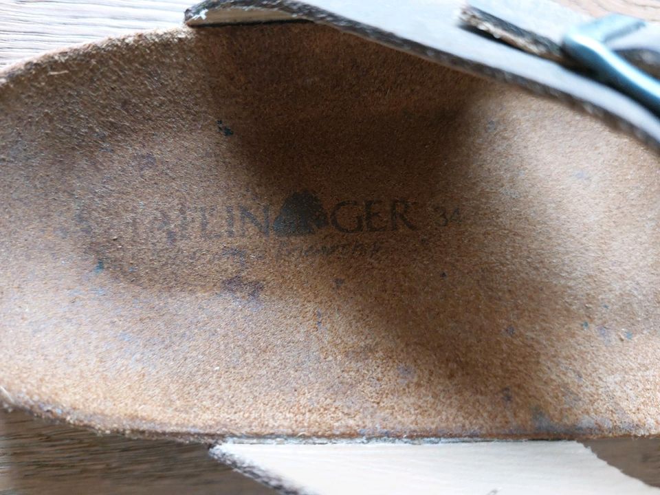 Haflinger Sandalen Hausschuhe Schlappen Leder in Prem
