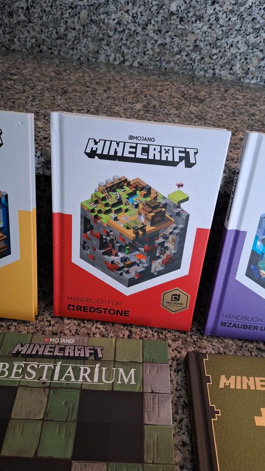 6 Minecraft Bücher Lösungsbuch Handbuch in sehr gutem Zustand in Mayen