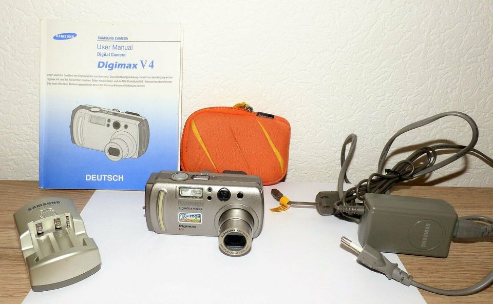 Samsung Digimax V4 Digital Camera Bastler Ladegerät Handbuch in Schwerte