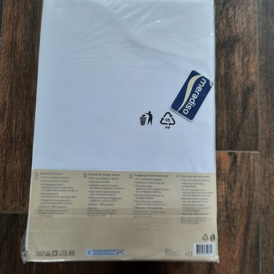 5 Bistrotisch/Stehtisch-Hussen weiß original verpackt in Nastätten