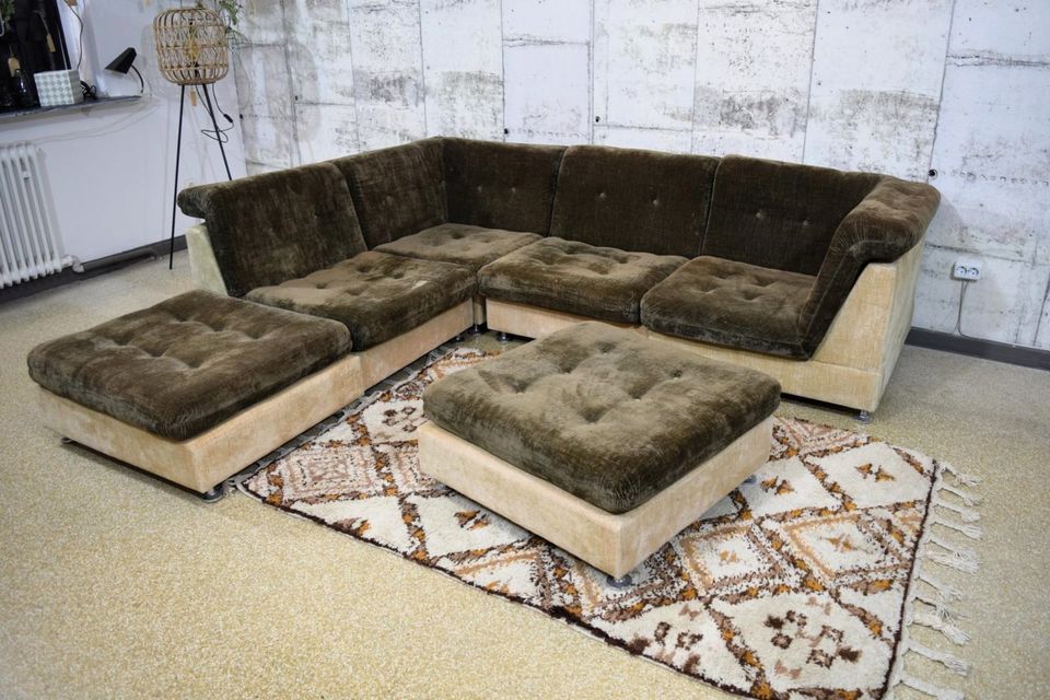 60er 70er Jahre Modular Sofa, Couch, Ecksofa, Sofaelemente. in Hannover