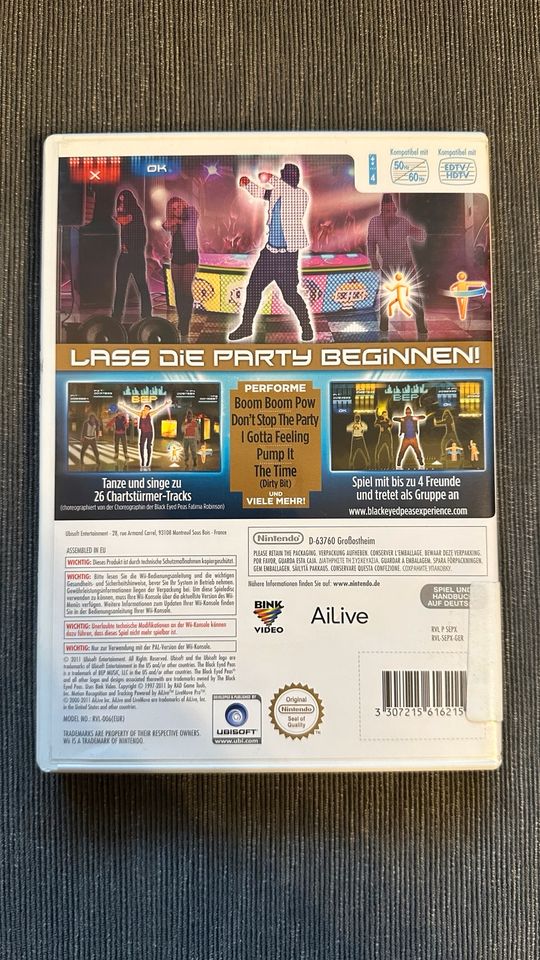 Nintendo Wii Spiel - The Black Eyed Peas Experience in Schwabach