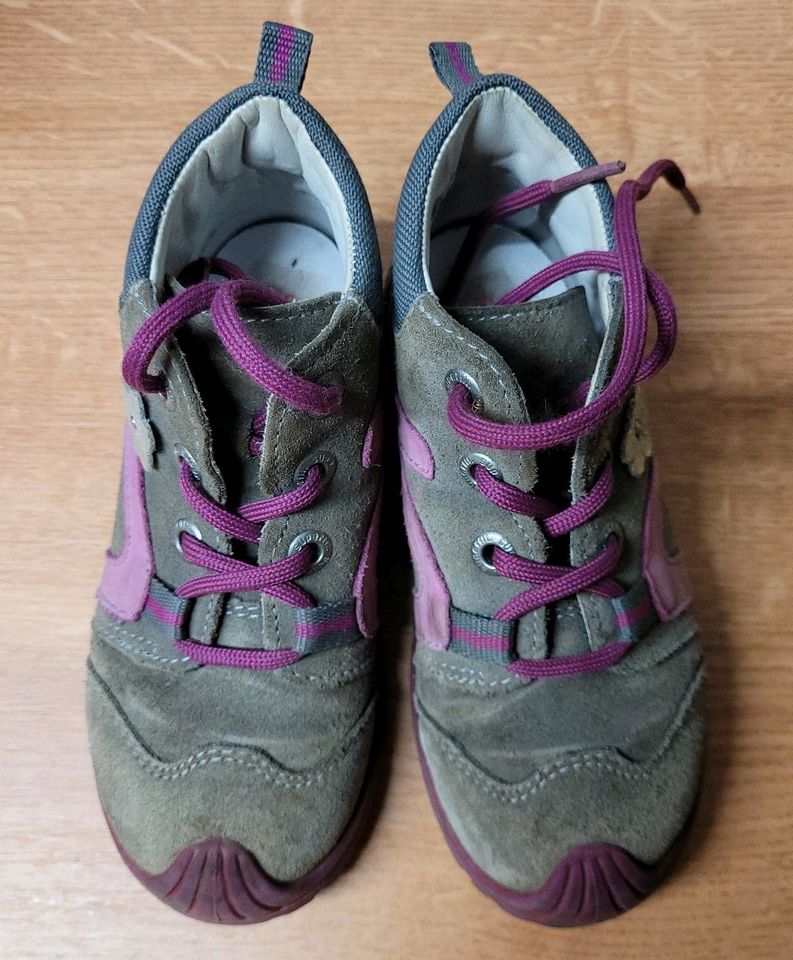 SUPERFIT Leder Schuhe Gr. 26 Wildleder Halbschuhe pink grau in Elmshorn