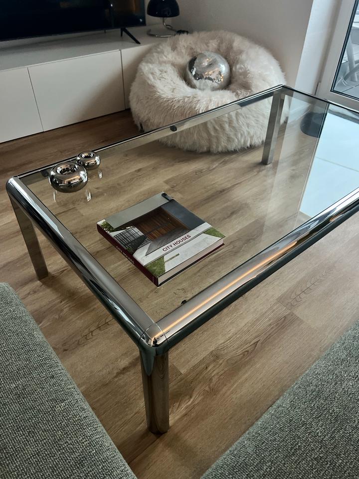 Designer Couchtisch Space Age, 60-80er, Chrom & Glas, Mid Century in Mainz
