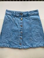 Jeansrock denim jeans A-Linie Knöpfe hellblau light Knöpfe silber Baden-Württemberg - Heidelberg Vorschau