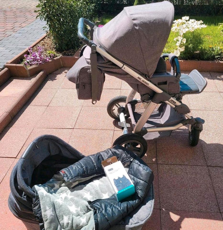 Kinderwagen mit Sportsitz und Zubehör von ABC Design Viper 4 in Schlüchtern