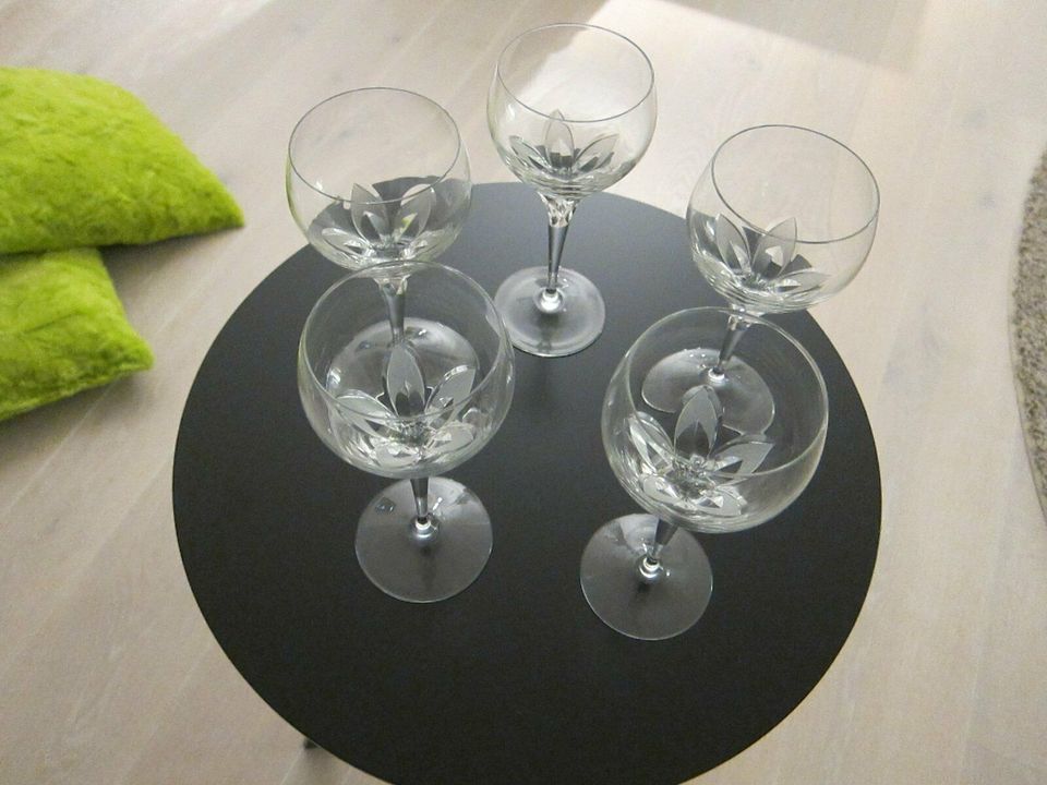 Sektkelche & Weingläser, hochwert. Kristallglas, handgeschliffen in Langenfeld