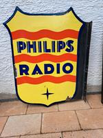 Original Emailschild, Philips Radio, sehr selten Alt, 2 seitig Rheinland-Pfalz - Budenheim Vorschau
