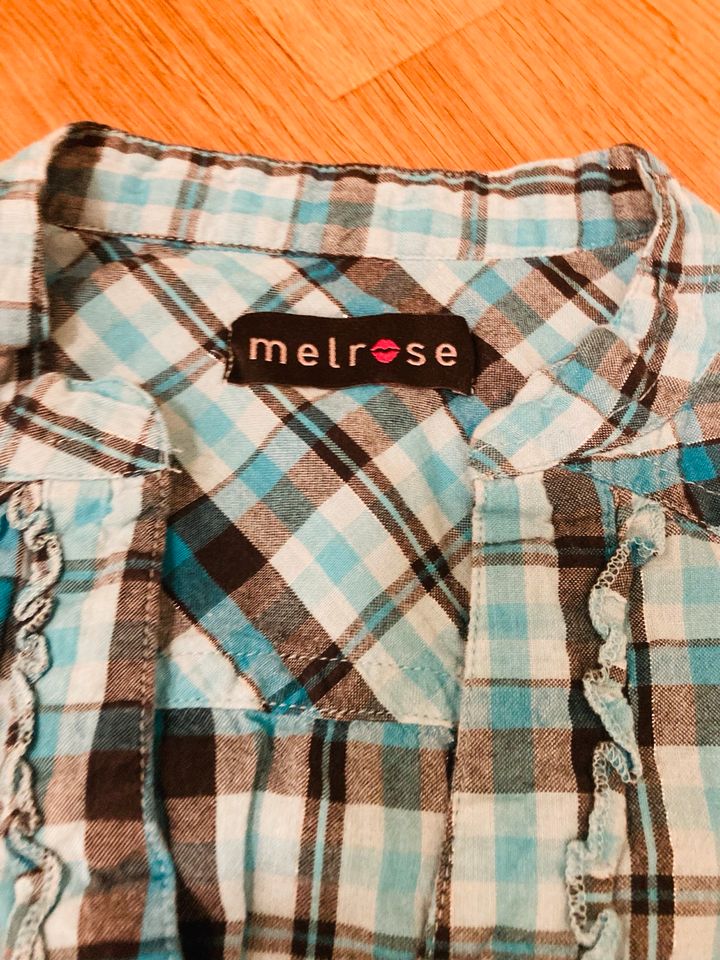 Damen Kurzarm Bluse/Longbluse Melrose „Karierter Look“ in München