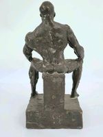 Bronze Hans Schröder Saarbrücken " Nackter sitzender Mann" Saarland - Heusweiler Vorschau