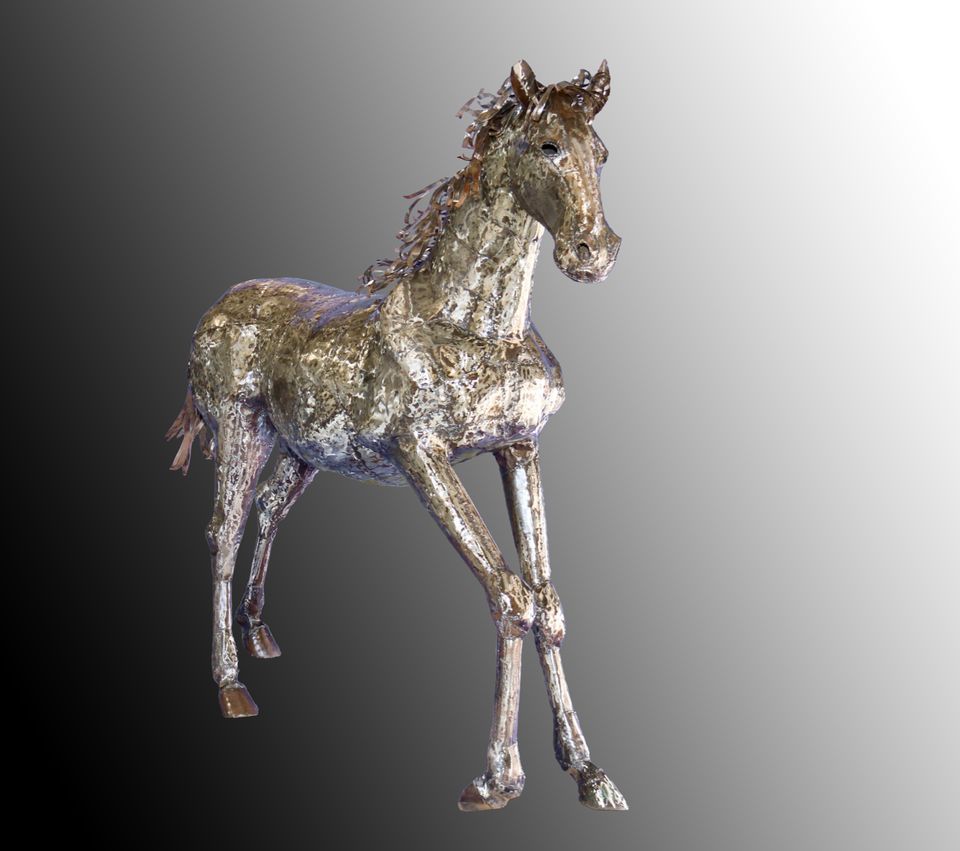 Metall Tier Skulptur Deko Garten Kunst, Pferd lebensgroß in Hamburg