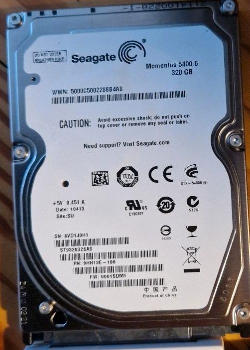 Seagate Momentus 320GB / Interne 2.5 Zoll Festplatte in Hamburg