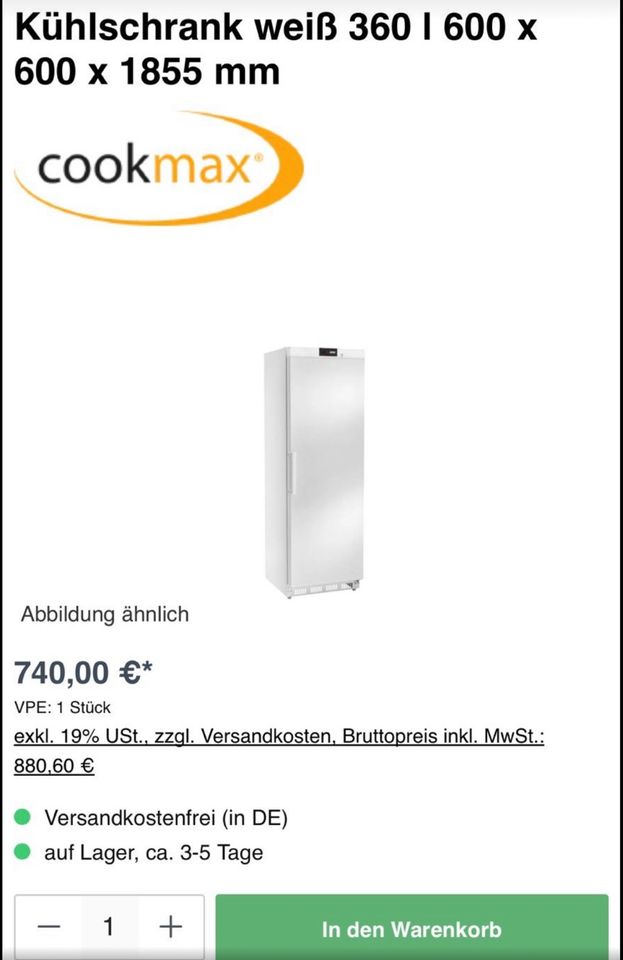Kühlschrank weiß 360l Neu - kein Liebherr, LG,Samsung,Bosch,Beko in Fulda