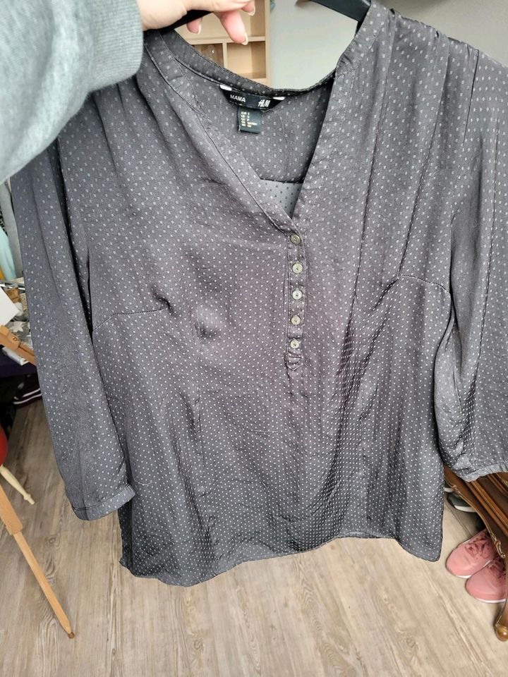 H&M Mama Umstandsbluse Bluse 36 S anthrazit grau in Weyhe