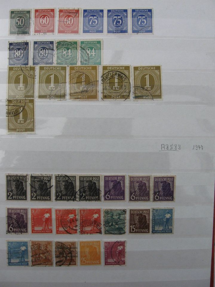 Konvolut Briefmarken "Deutsche Post" 1946 in Edewecht
