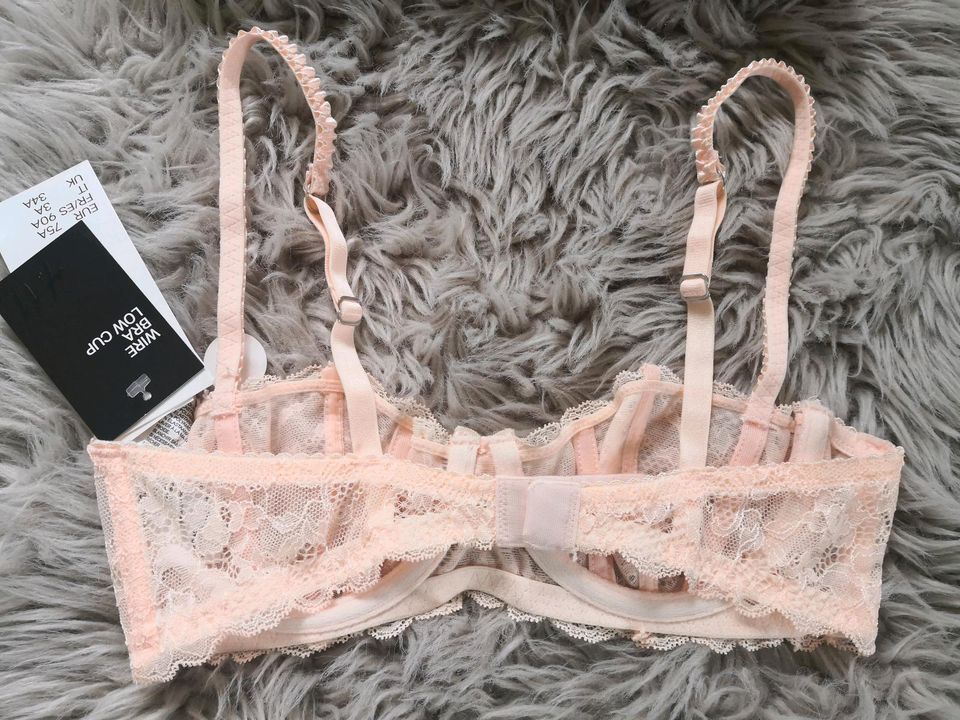 BH 75A H&M Spitze Bügel nude Unterwäsche Damen in Bielefeld