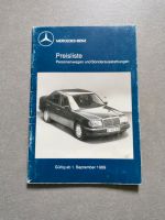 Mercedes orig Preisliste PKW  aus 1989 mit W201 190 2,5 16v W124 Baden-Württemberg - Balzheim Vorschau