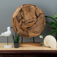 Runde Treibholz Skulptur | Teak Figur, Holz Aufsteller, Deko Hessen - Gießen Vorschau